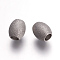 Tarnish Resistant 304 Stainless Steel Beads, Textured Beads, Oval, Stainless Steel Color, 7x6mm, Hole: 2.8mm