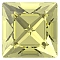 Preciosa&reg MAXIMA Crystal Fancy Stones, Czech Crystal, 435 23 615 Square, Dura Foiling, 80100 Jonquil, 6x6mm