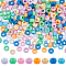 SUNNYCLUE 800Pcs 8 Colors Opaque Plastic Beads, Barrel, Mixed Color, 9x6mm, Hole: 3.8mm, 100pcs/color