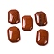 Natural Red Jasper Cabochons, Rectangle, 28.5~30x20~21x6~7mm