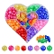 240Pcs 9 Colors Acrylic Beads, Imitation Gemstone, Round, Mixed Color, 10mm, Hole: 1.6mm