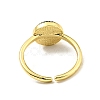 Enamel Evil Eye Open Cuff Ring RJEW-G259-05G-3