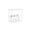 2-Tier Transparent Acrylic Minifigures Display Case ODIS-WH0043-68A-8