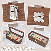 Black Walnut Wood Bracelet Organizer Display Cases with Velvet Inside and Visible Window Lid BDIS-WH0011-05-3