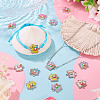 24Pcs 6 Colors Alloy Enamel Connector Charms FIND-TA0009-52-8