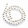 Electroplate Non-magnetic Synthetic Hematite Beads Strands G-L485-03B-S-3