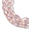 Transparent Electroplate Glass Beads Strands EGLA-N013-T8mm-B18-3