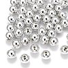 Plating Plastic Acrylic Round Beads PACR-L003-8mm-S-1