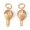 Brass Enamel Pendants KK-I675-21G-1