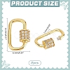2Pcs 925 Sterling Silver Rhinestone Clasps FIND-PH0022-30A-2