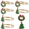 6Pcs 2 Style inc Alloy Napkin Rings AJEW-GF0007-17-1