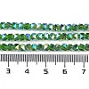 Electroplate Glass Beads Strands GLAA-Q105-02I-4