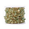 Handmade Natural Green Aventurine Beaded Chains CHC-E019-02D-2