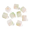 Frosted Glass Beads with Golden Glitter Powder DGLA-NH001-6mm-01E-1