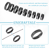 18Pcs 9 Size 201 Stainless Steel Grooved Finger Ring for Men Women STAS-UN0045-60B-EB-5