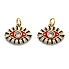 Brass Cubic Zirconia Pendants X-ZIRC-O044-03D-G-1