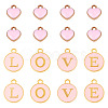 32Pcs 5 Styles Golden Plated Alloy Enamel Charms ENAM-TA0003-13A-1