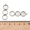 304 Stainless Steel Pendant Cabochon Settings X-STAS-K320-03B-P-3