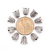 Tibetan Style Alloy Caps X-TIBEB-00864-AS-NR-2