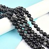 Natural Silver Obsidian Beads Strands G-D083-01B-4