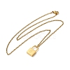 304 Stainless Steel Rolo Chain Pendant Necklaces NJEW-S444-01G-03-4