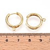 Brass Micro Pave Cubic Zirconia Hoop Earring Finding KK-N261-47G-3