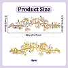 Glass & Alloy Embroider Thread Iron on/Sew On Patches PATC-WH0023-11G-2