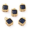 Real 18K Gold Plated Brass Inlaid Cubic Zirconia Charms ZIRC-L100-073G-08-1