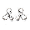 Tibetan Style Alloy Connector Rhinestone Settings TIBEP-N008-170-2