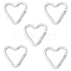5Pcs Zinc Alloy Spring Gate Rings FIND-TA0009-73O-2