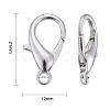 Platinum Plated Zinc Alloy Lobster Claw Clasps X-E107-P-NF-4