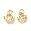 Brass Pave Clear Cubic Zirconia Charms CU-CBA6E4E-19G-E-1