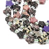5 Styles Synthetic Imperial Jasper & Natural Green Spot Jasper & Rhodonite & Dalmatian Jasper & Kambaba Jasper Beads Strands G-D095-A02-5