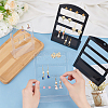 6Pcs 6 Styles 4-Tier PP Plastic Slant Back Earring Organizer Display Stands EDIS-DR0001-03-4