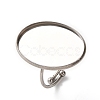 Adjustable 304 Stainless Steel Cuff Ring Components STAS-D372-13P-01-2-1