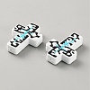 Halloween Cross Silicone Beads LS-SIL-WH0025-01F-2