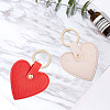2Pcs 2 Colors PU Leather Keychain KEYC-CL0001-56-4