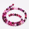 Natural Striped Agate/Banded Agate Bead Strands X-G-K155-A-6mm-02-3