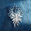 Flower Alloy Rhinestone Brooches for Backpack Clothes PW-WGB7B94-01-3