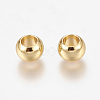 Environment Brass European Beads X-KK-P120-03G-2