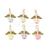 Opaque Acrylic & Tibetan Alloy Style Pendants PALLOY-JF04400-1