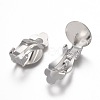 304 Stainless Steel Clip-on Earring Setting STAS-P249-22S-1