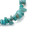 Synthetic Turquoise Chip & Cuboid Beaded Stretch Bracelets for Women BJEW-JB10808-06-4