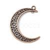 Tibetan Style Alloy Hollow Moon Links connectors X-TIBEP-5312-R-FF-1