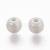 Glazed Porcelain Round Beads PORC-S489-6mm-01-2