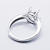 Anti-Tarnish Rhodium Plated 925 Sterling Silver Finger Ring Components STER-G027-18P-3