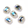 Rainbow Iridescent Plating Acrylic Cabochons OACR-E011-08-1