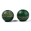 Painted Natural Wood Beads WOOD-S057-072J-2