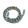 Electroplate Opaque Color Glass Beads Strands EGLA-Q127-A01-02D-2