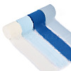4 Rolls 4 Colors Frayed Polyester Ribbon OCOR-TA0002-87C-3